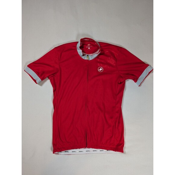 Castelli Cycling Jersey Men’s Unisex XL Road Mountain Italian Red Logo - Picture 2 of 7